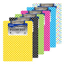 Paperboard Clipboard Standard Size Polka Dot w/ Low Profile Clip