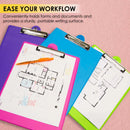 PVC Standard Clipboard Bright Color w/ Low Profile Clip