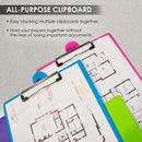 PVC Standard Clipboard Bright Color w/ Low Profile Clip