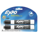 EXPO Low Odor Dry Erase Markers, Chisel Tip, Black, 2 Count