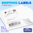 Shipping Labels 8.5" X 5.5" (20/Pack)